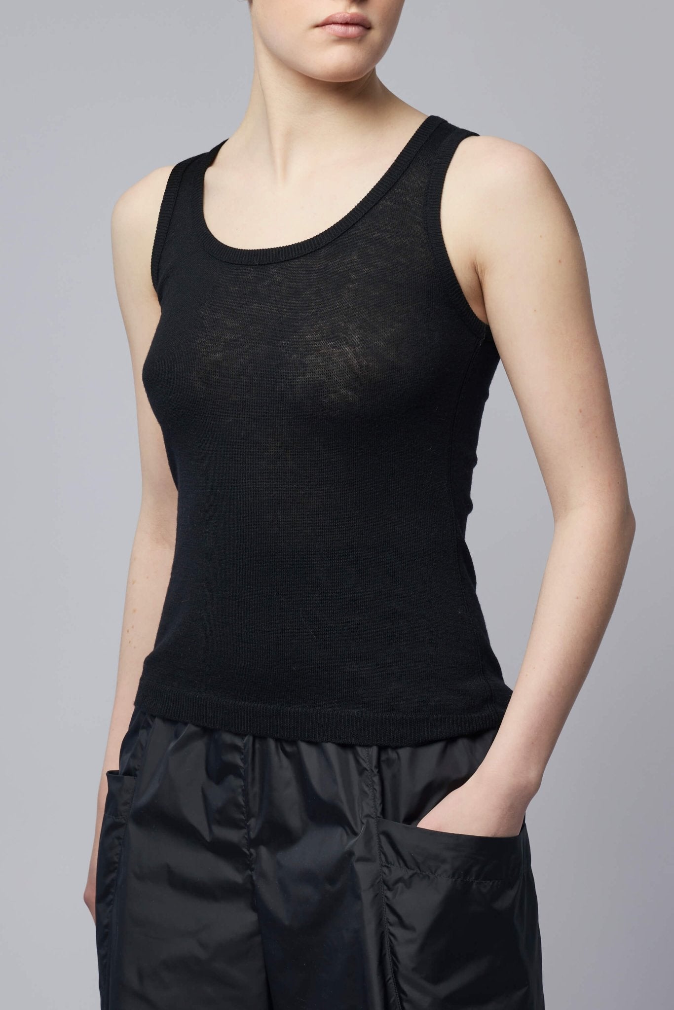 Sheer Wool Tank Top