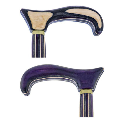 Highlander Purple Colortone Classic Rope Twist Derby Handle Walking Cane With laminate Birchwood Sha