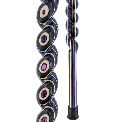 Highlander Purple Colortone Classic Rope Twist Derby Handle Walking Cane With laminate Birchwood Sha