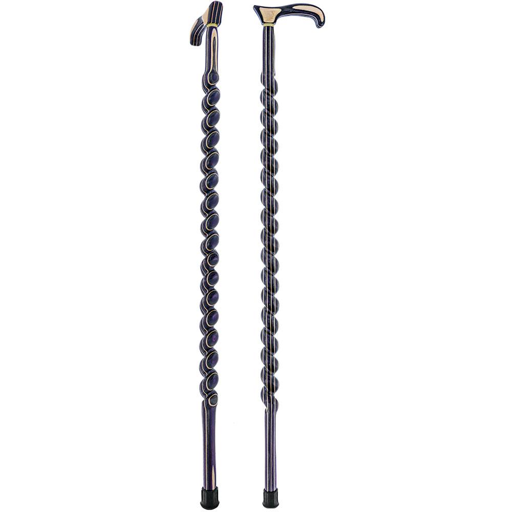 Highlander Purple Colortone Classic Rope Twist Derby Handle Walking Cane With laminate Birchwood Sha