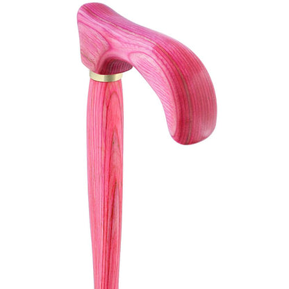 USA-Made Twisted Chic Pink Cane: Vibrant Colorwood Laminate