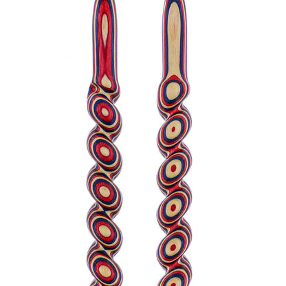 USA-Made Patriotic Twisted Spiral Cane: Red, White & Blue