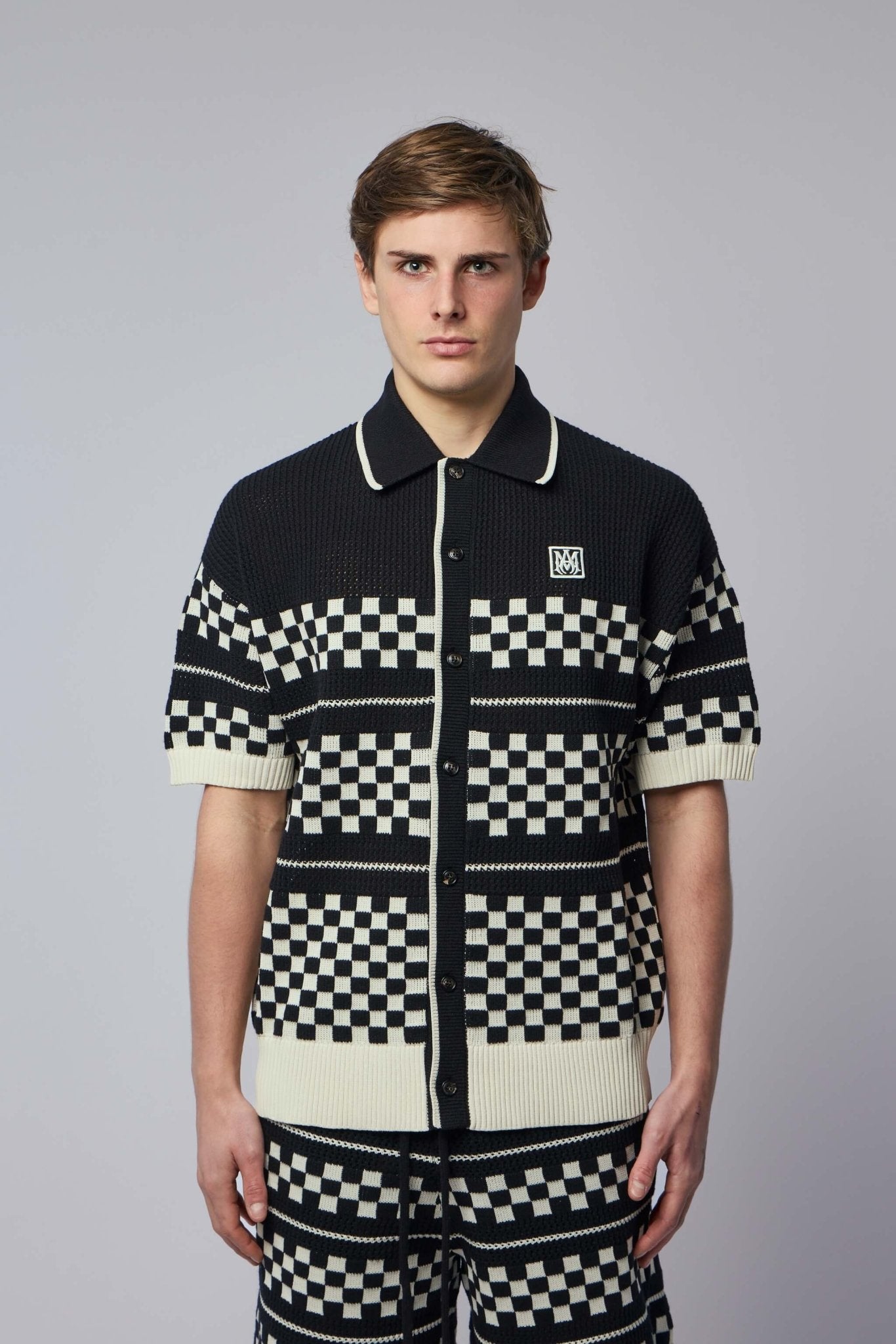 Checkered Mesh Shirt