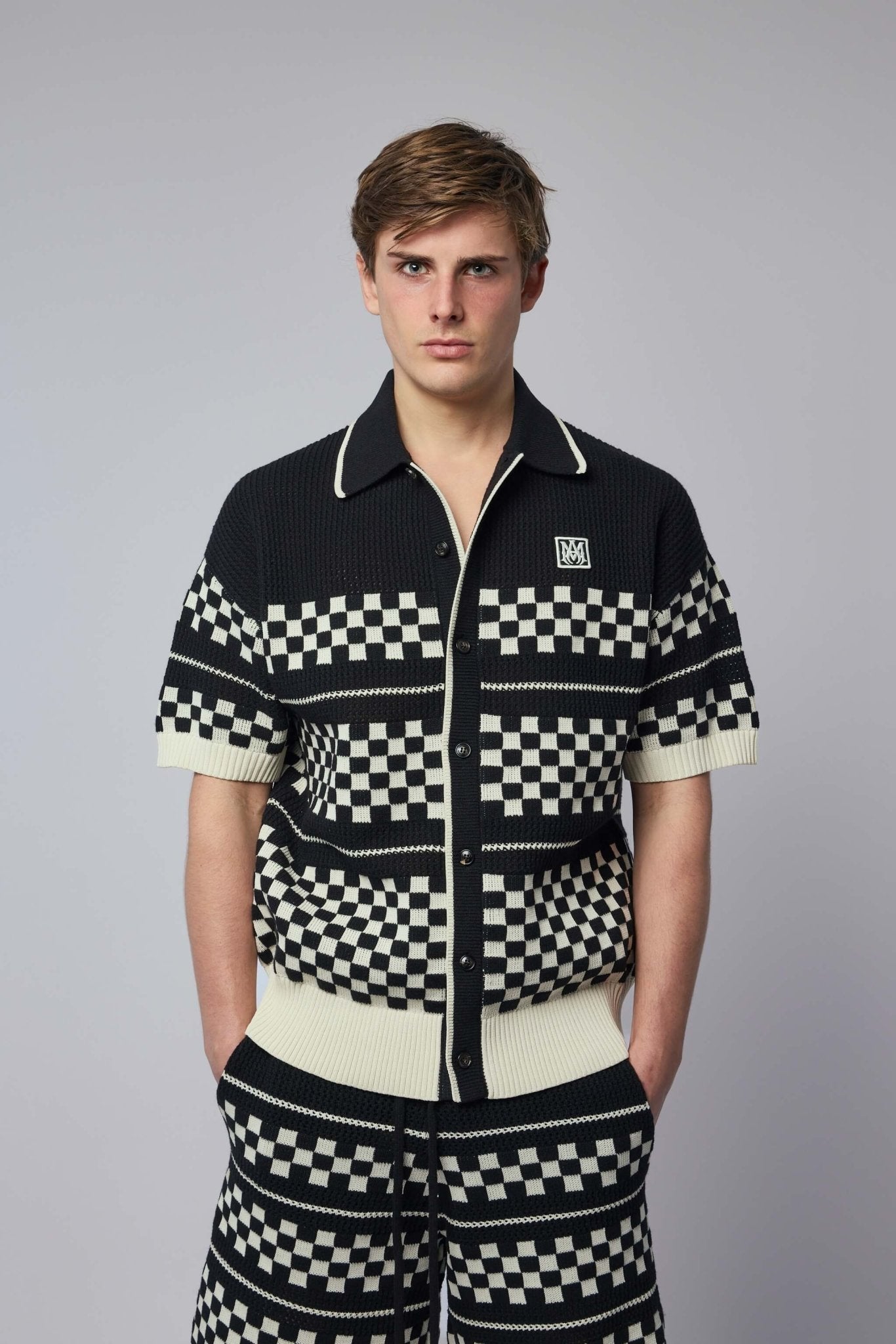 Checkered Mesh Shirt