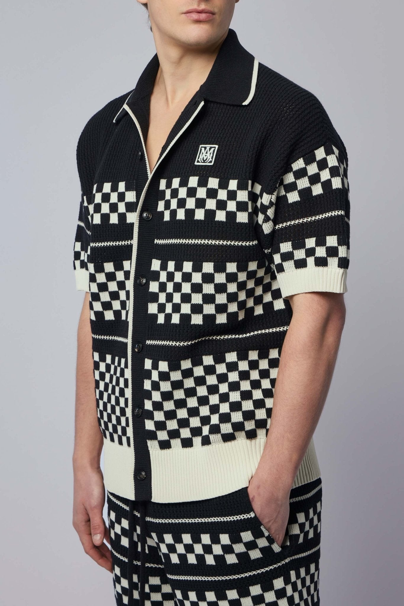 Checkered Mesh Shirt