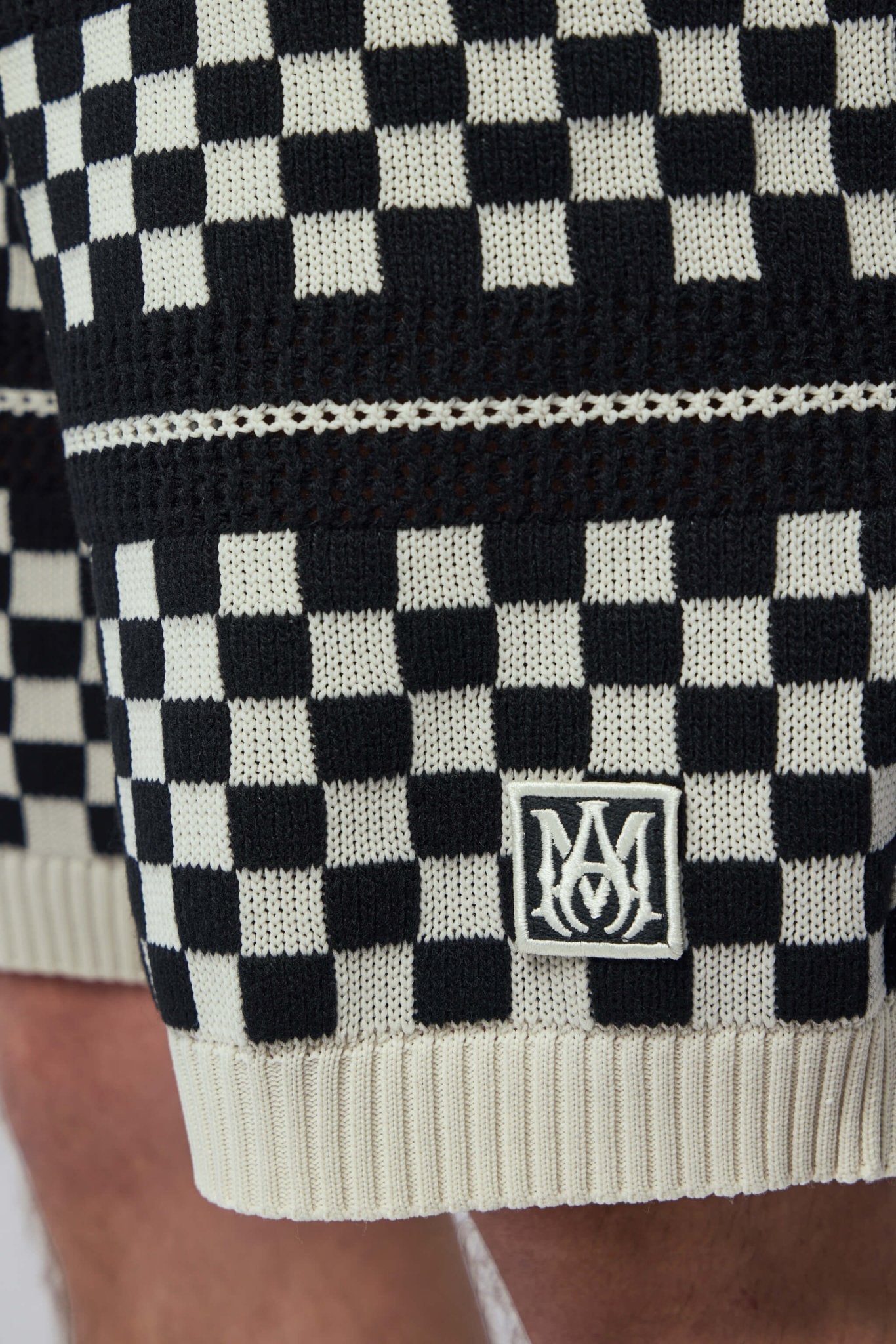 Checkered Mesh Short