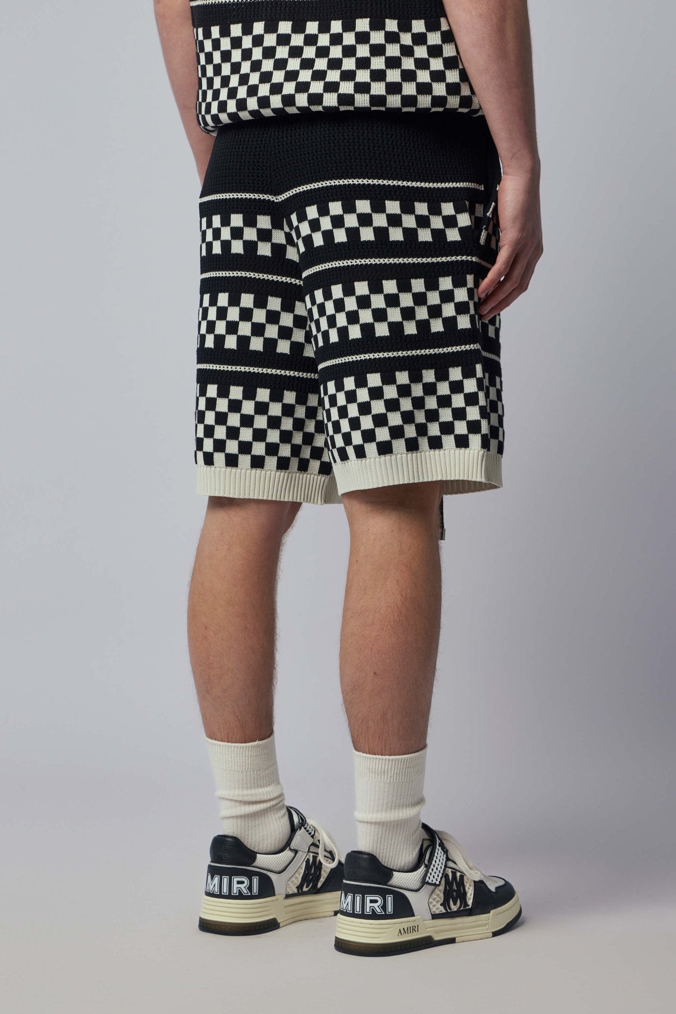 Checkered Mesh Short