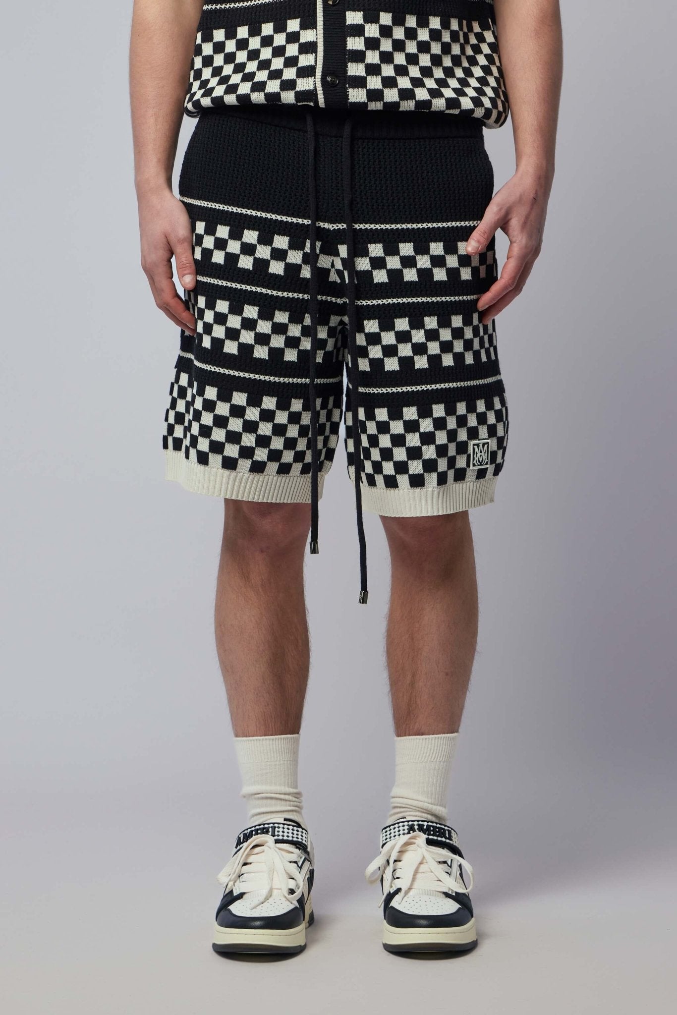 Checkered Mesh Short