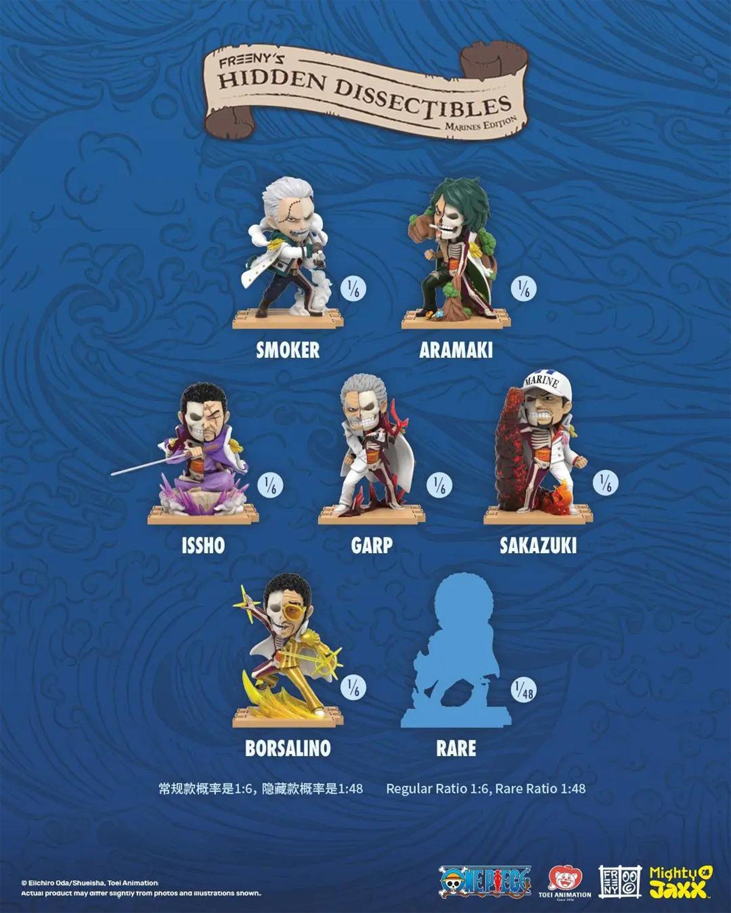 Caja Sorpresa (1 pieza) Mighty Jaxx One Piece Marines Edition Freeny's Hidden Dissectibles