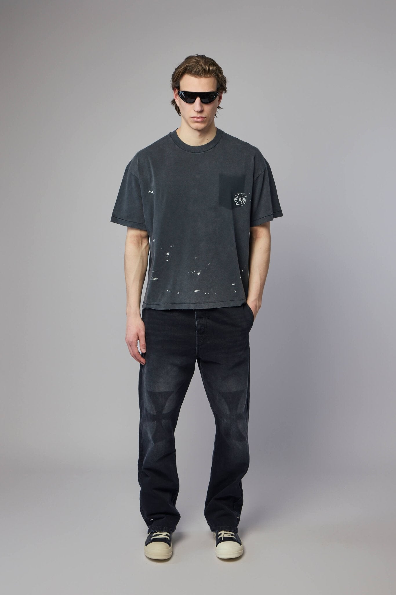 Cross Patch Baggy Jeans