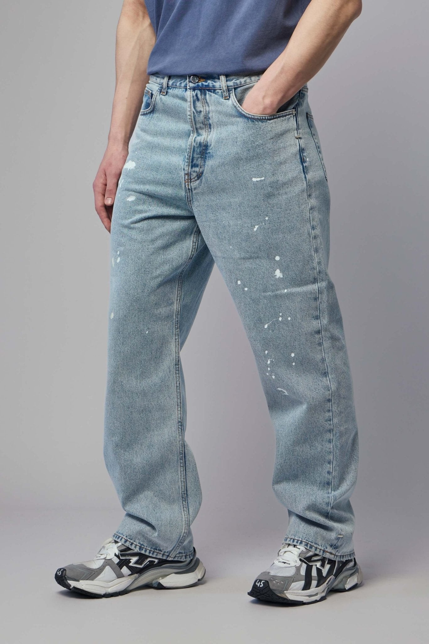 Paint Splatter Baggy Jeans