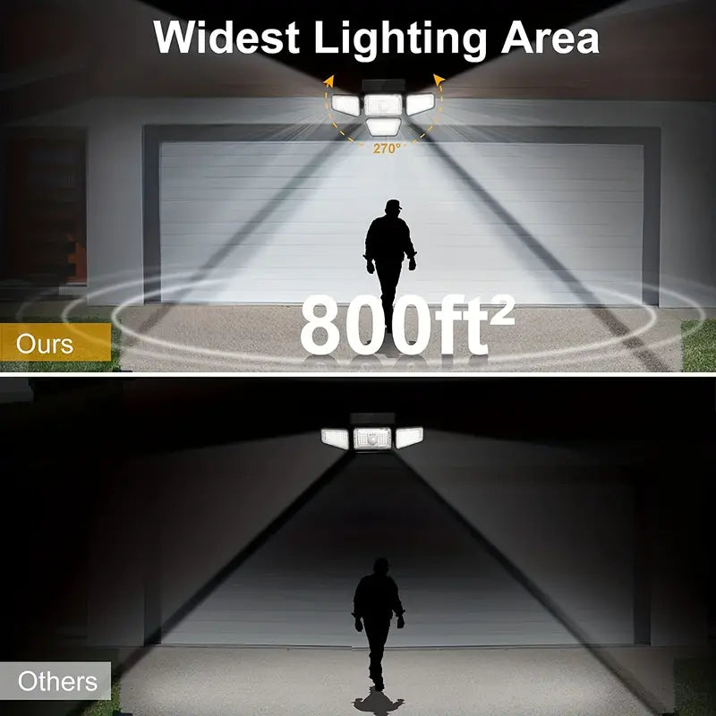 1pc Solar Garden Light Outdoor - 270 LEDs Solar Wall Light with Motion Sensor