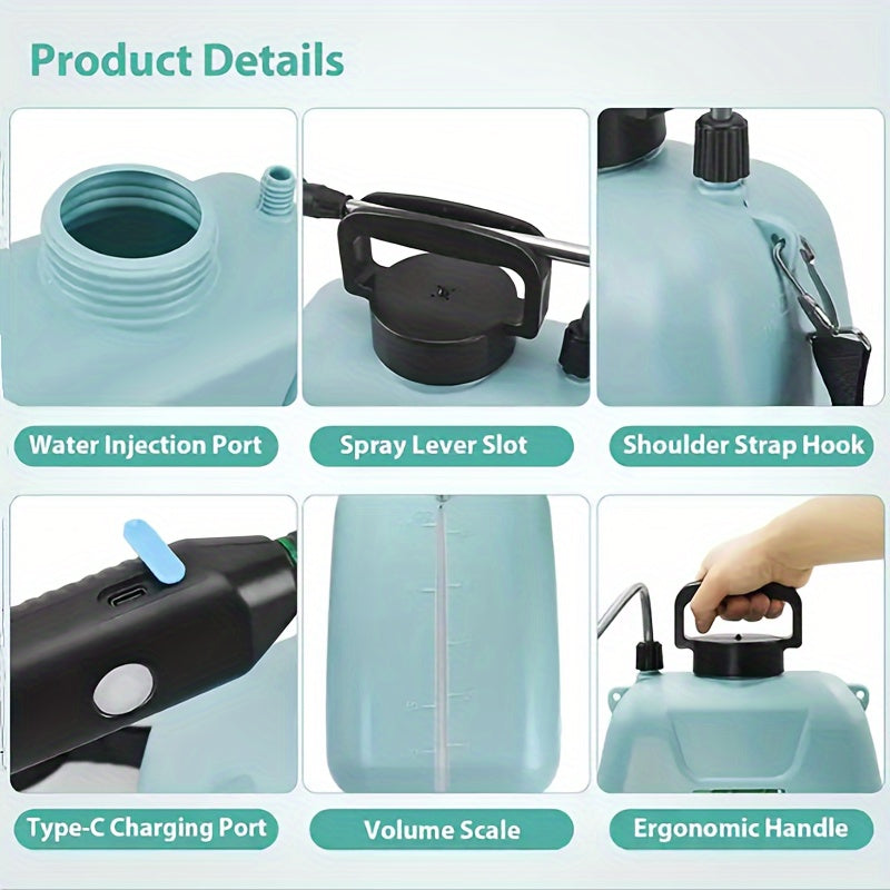 Electric Garden Watering Sprayer with Nozzles (8L)