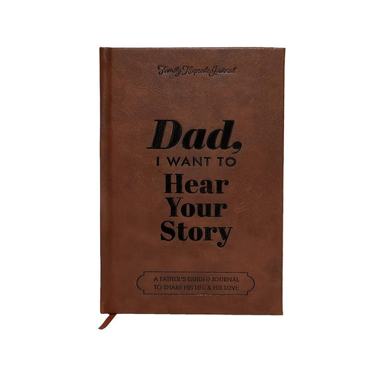 Leather-Wrapped Hardcover Book with Black Gold Plated Foil Lettering