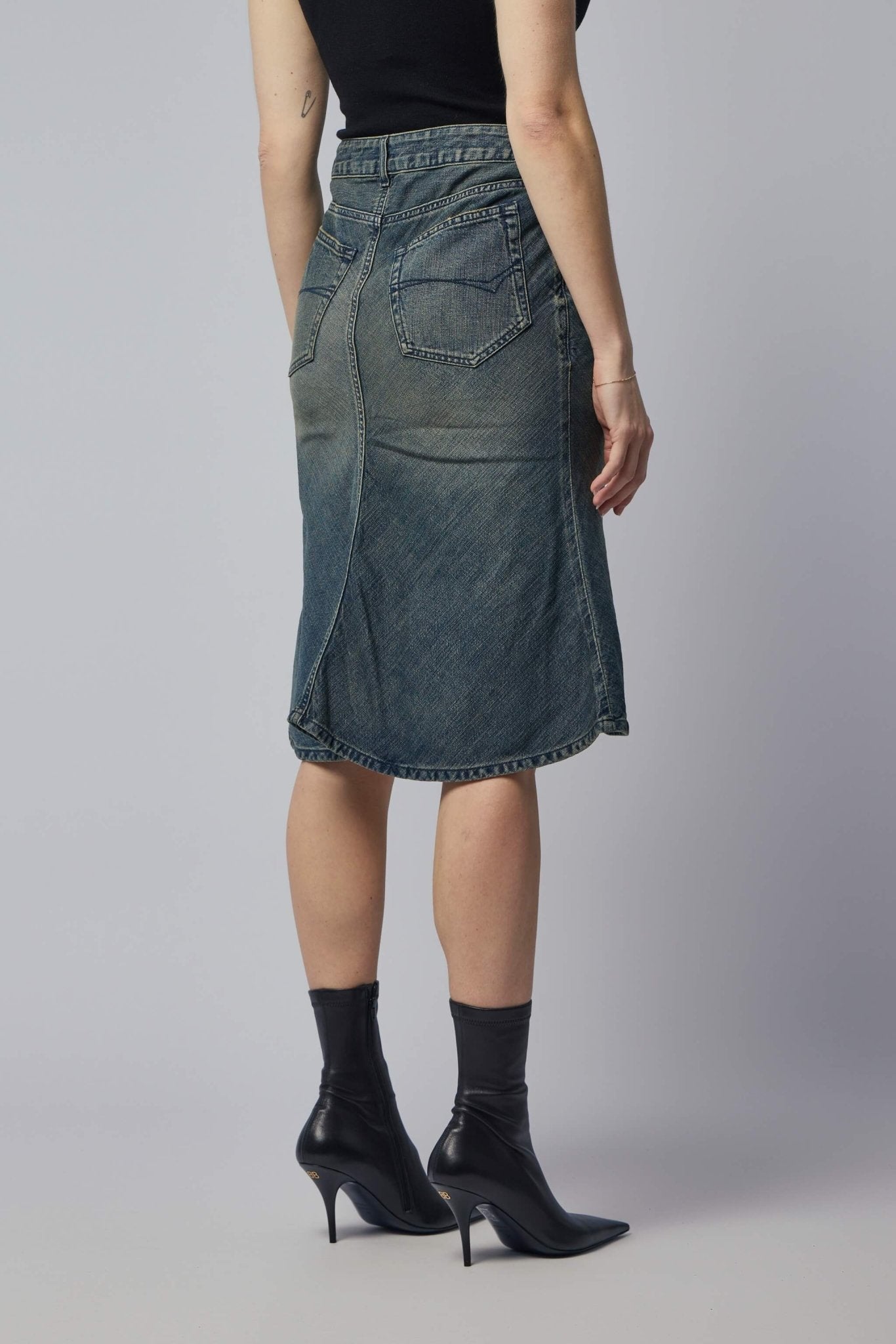 Godet Midi Skirt