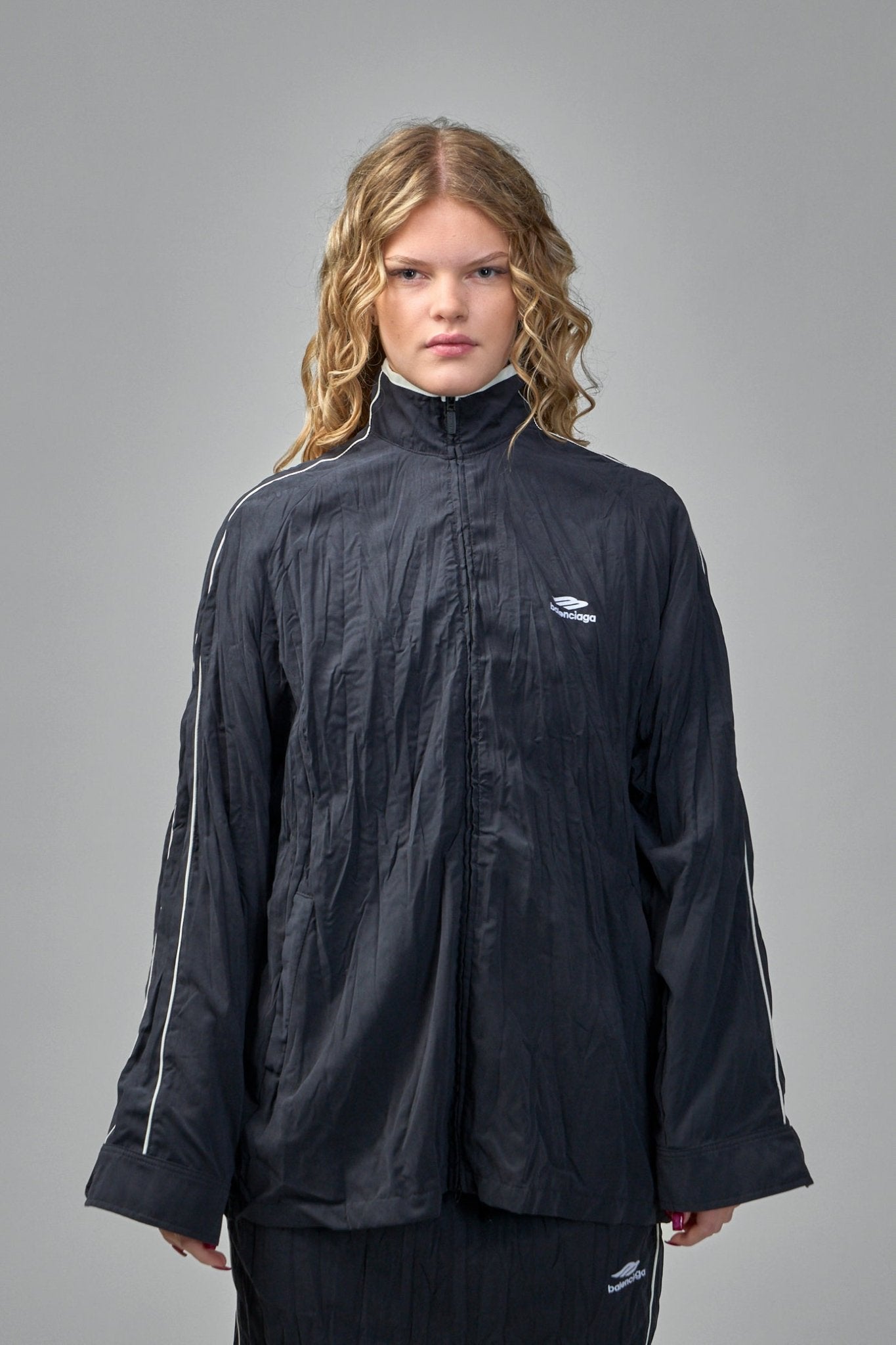 Pleated Tracksuit Jacket