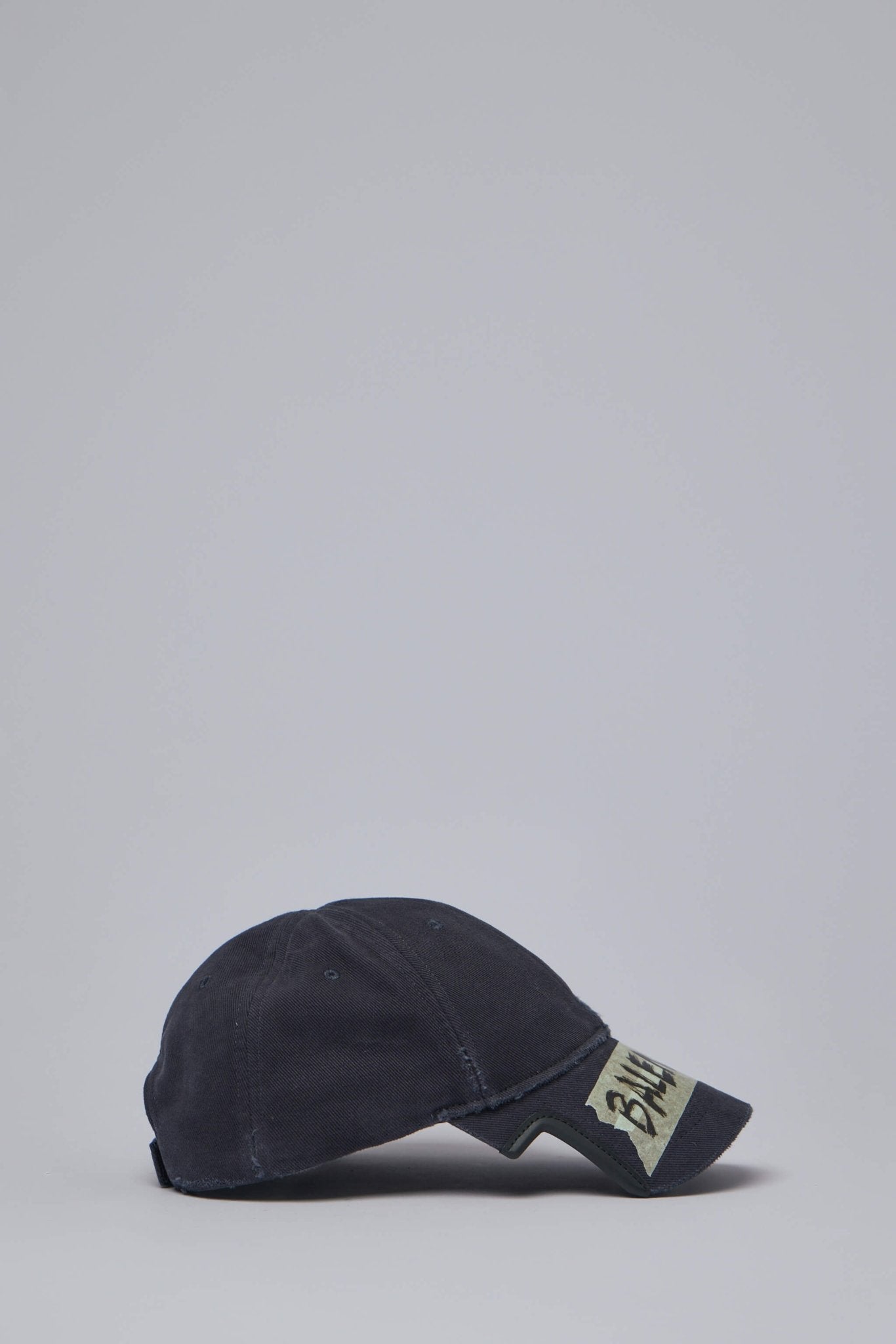 Washed Black Distressed Cap