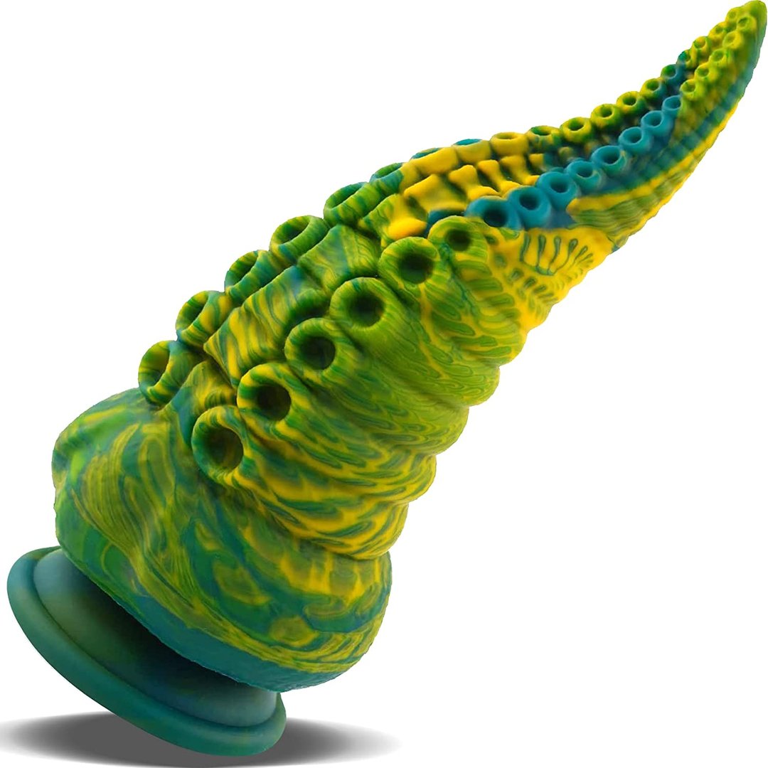 Fantasy Dildo Huge Dildo- Tentacle-Green - Dildo product image for intimate wellness and personal care