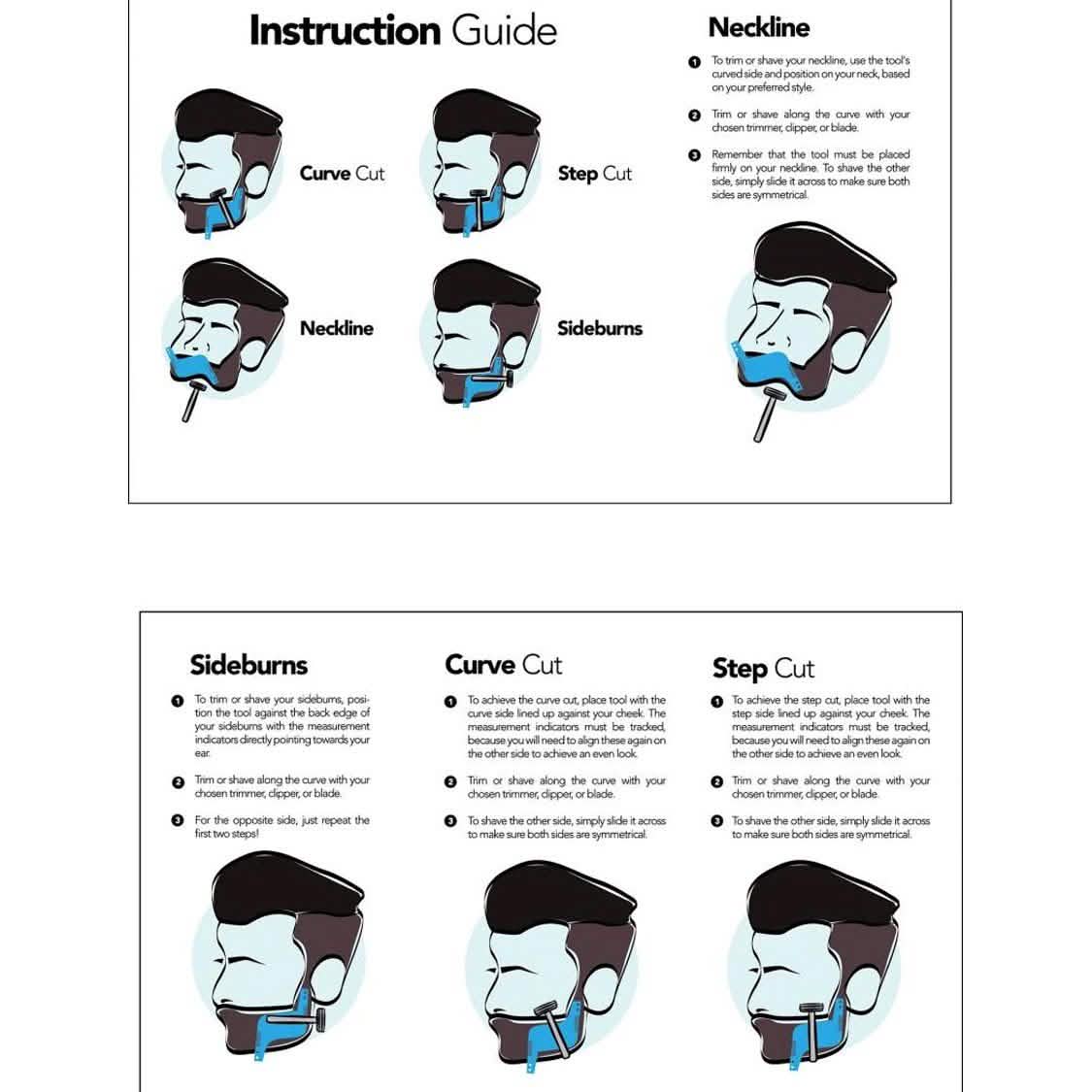 Beard Styling Comb Trim Guide