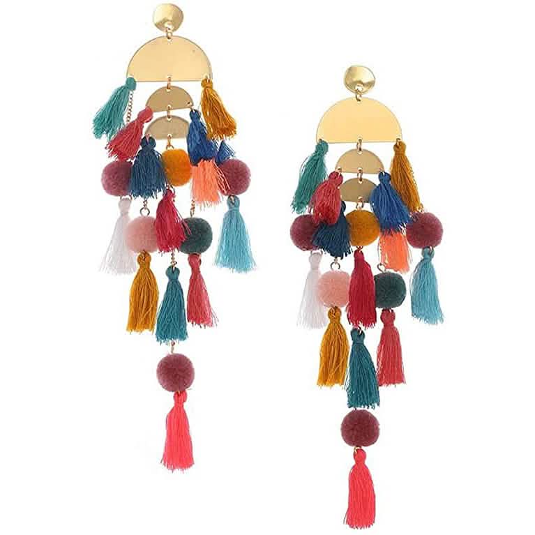Boho Long Tassel Fringe Earrings