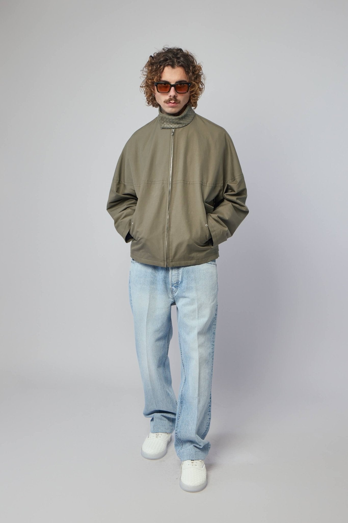 Harrington Jacket In Compact Cotton