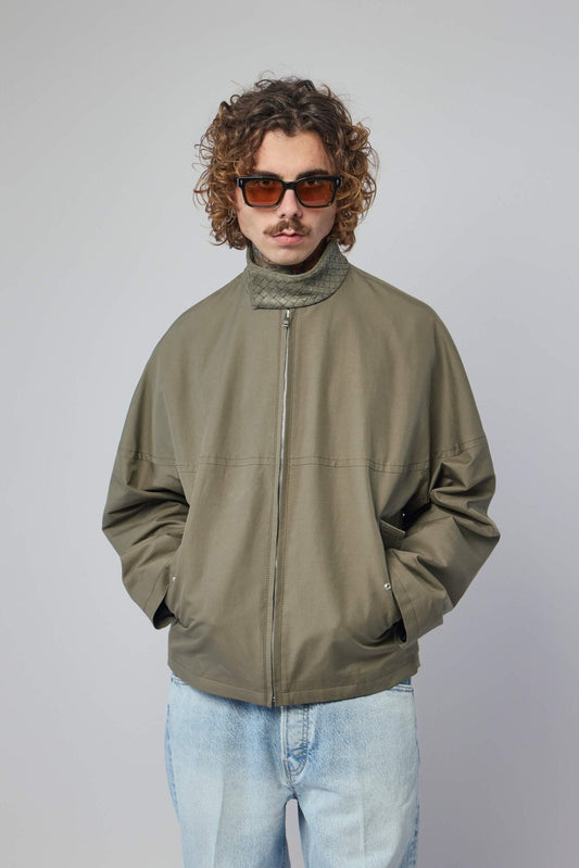 Harrington Jacket In Compact Cotton