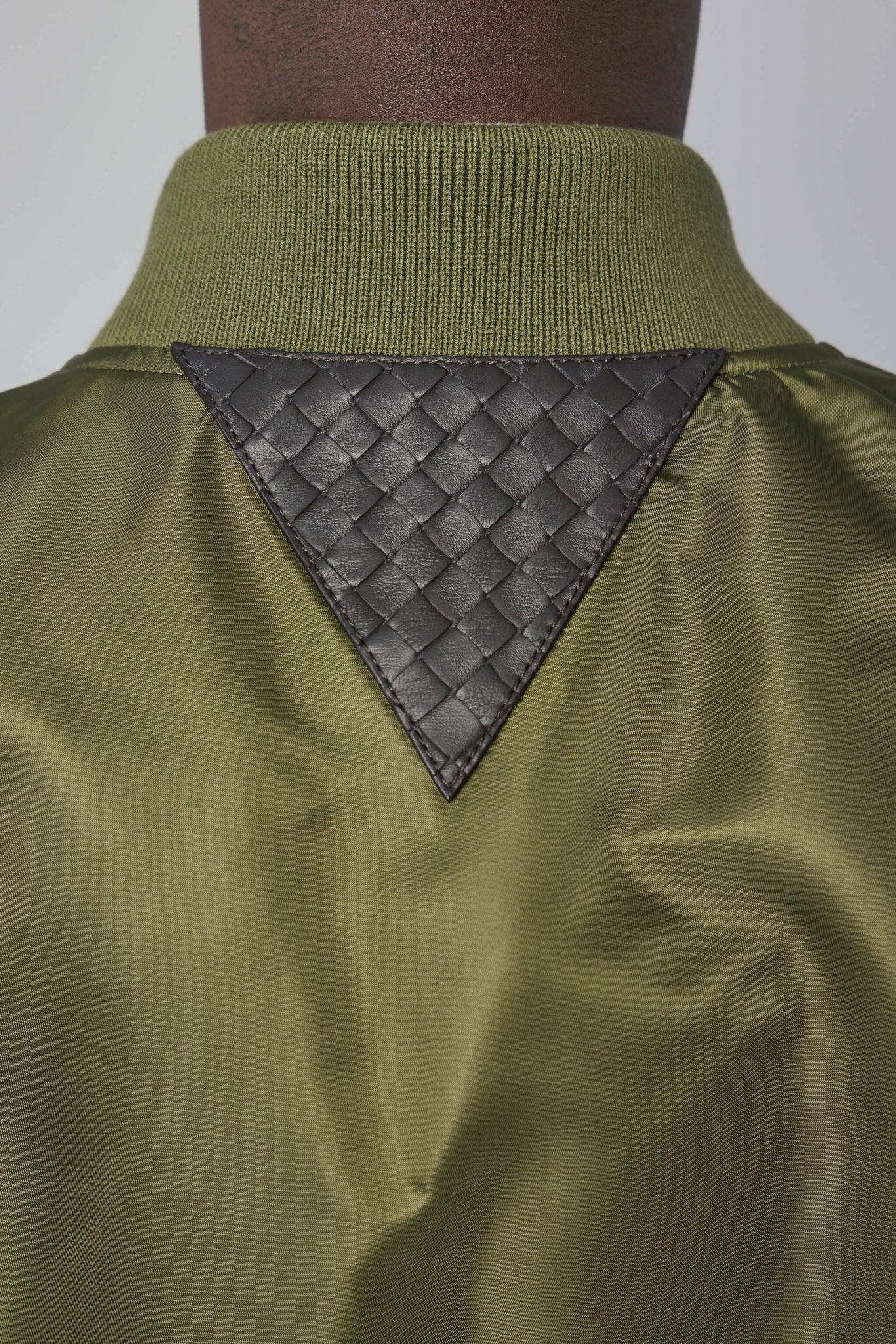Padded Nylon Satin Bomber Jacket
