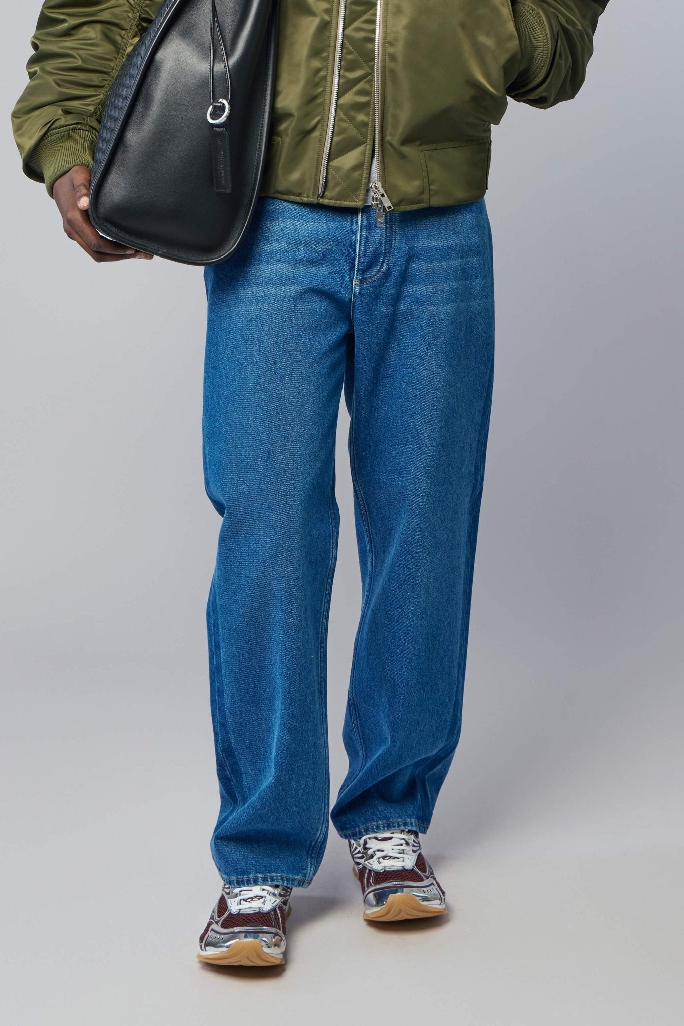 Medium Indigo Wide Leg Jeans