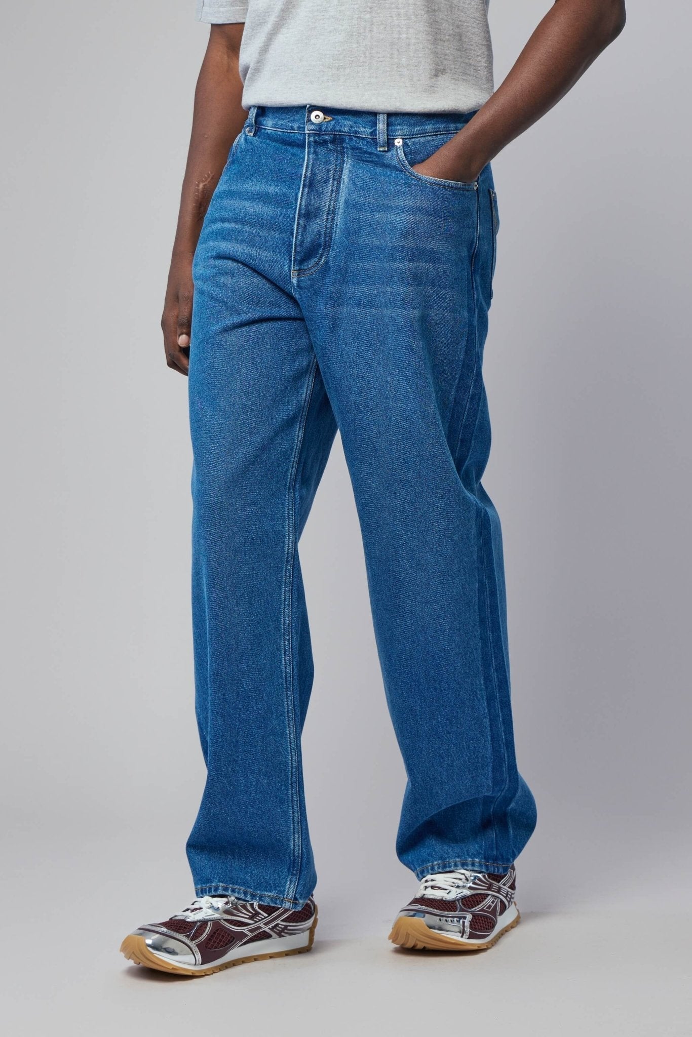 Medium Indigo Wide Leg Jeans
