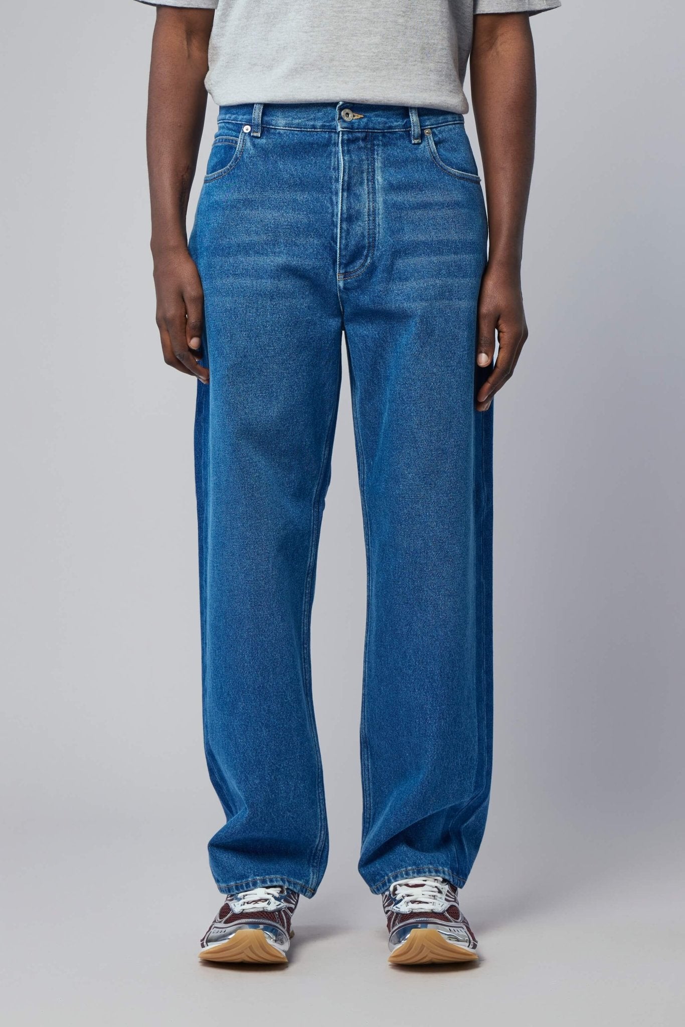 Medium Indigo Wide Leg Jeans