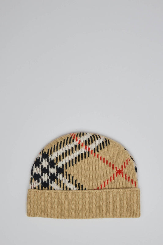 Core Check Beanie in Sand
