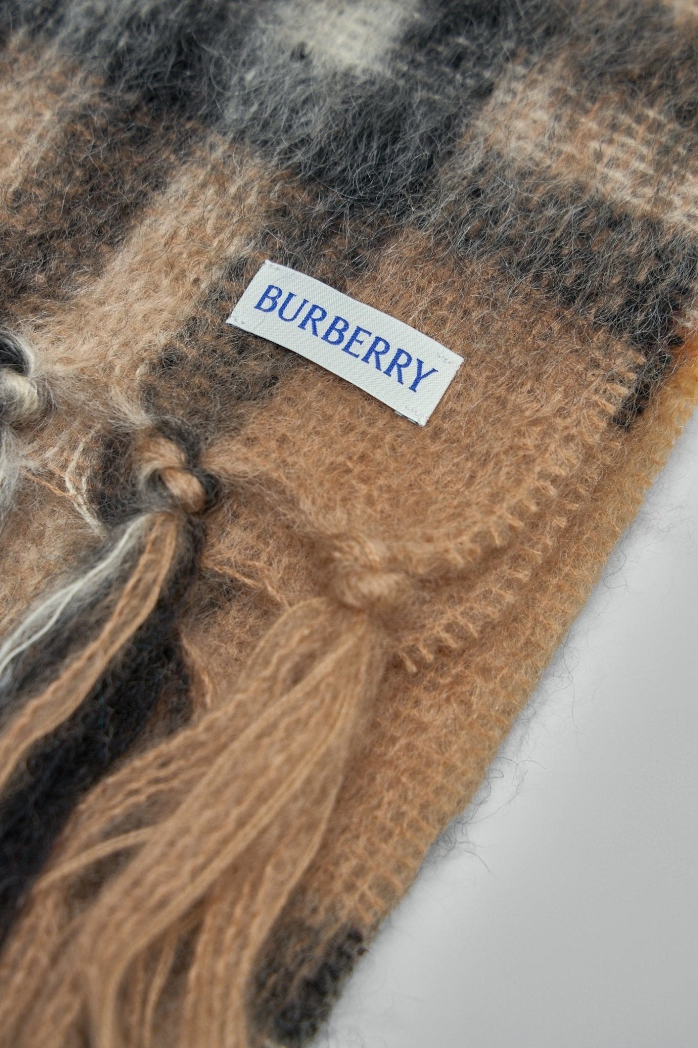 Checked Fringed Scarf