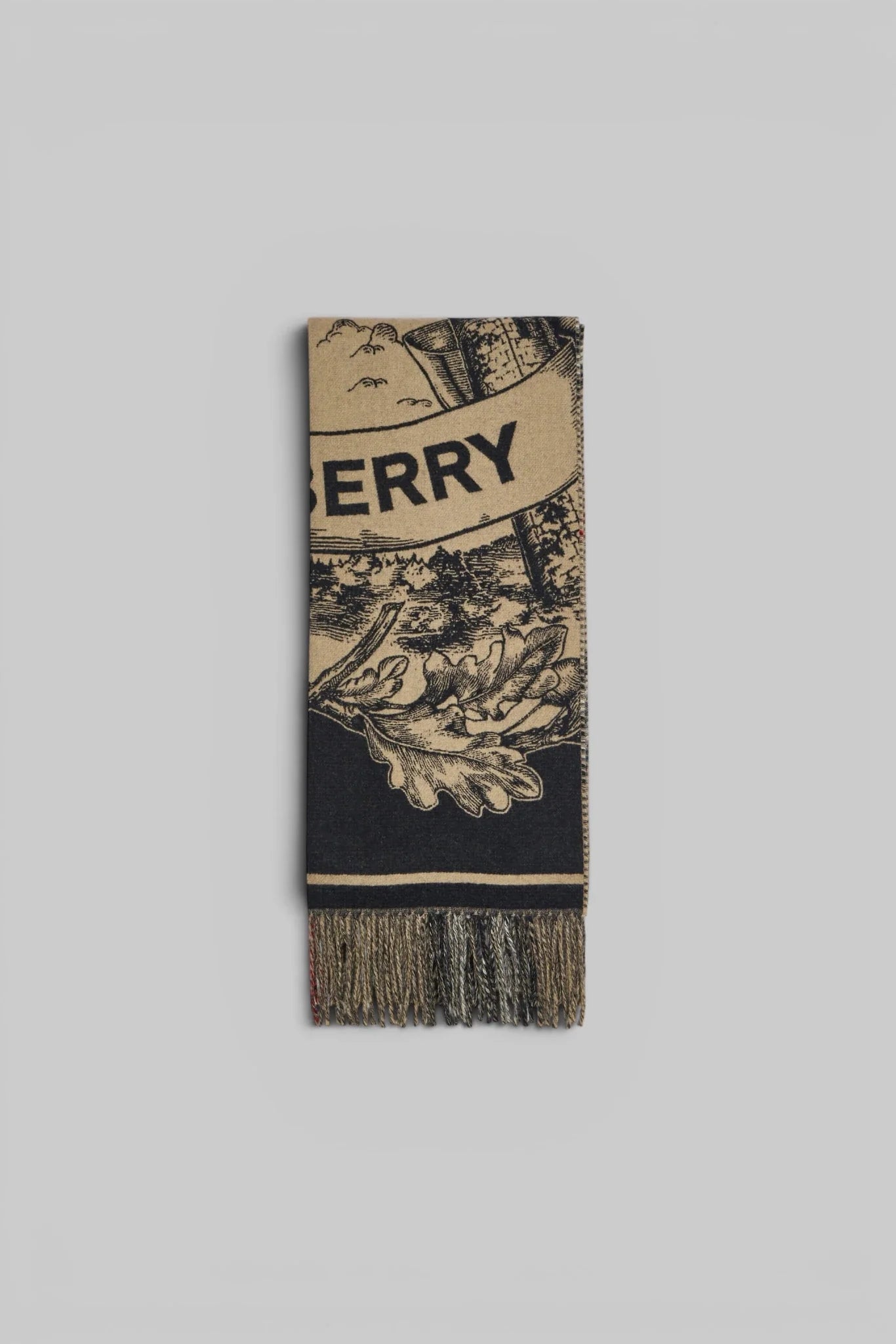 Wide Gallant Knight Cashmere Scarf