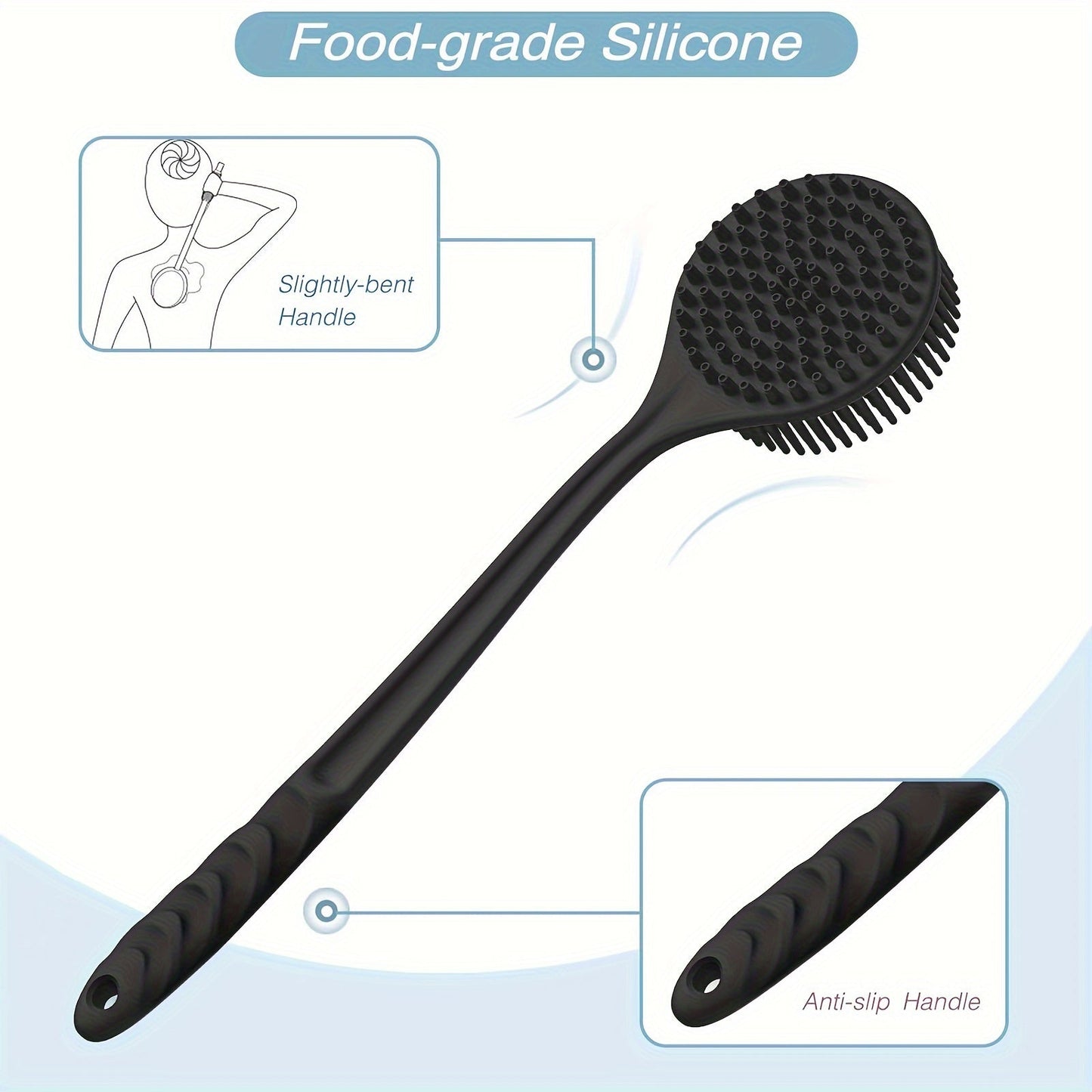 Silicone Bath Brush Set Gentle Exfoliating (4pcs)