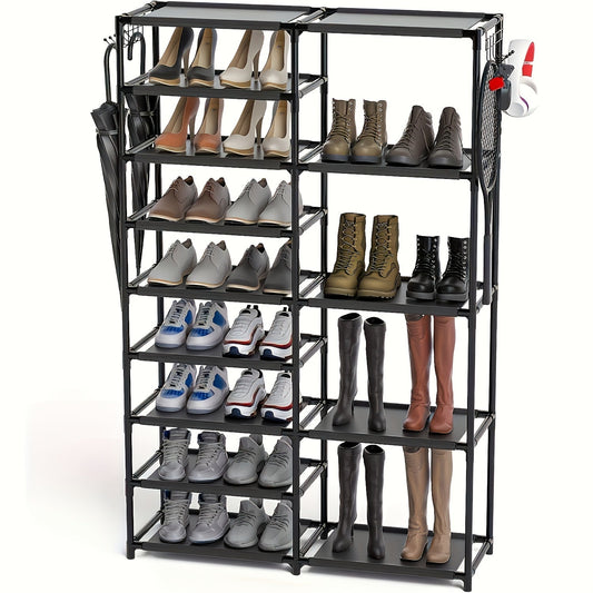 Shoe Rack with Boot Hooks Capacity (9-Tier)