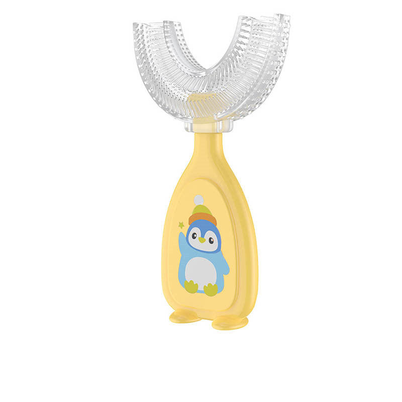 Kids U-Shaped Toothbrush Gift Set with Extra Brush Heads Included
