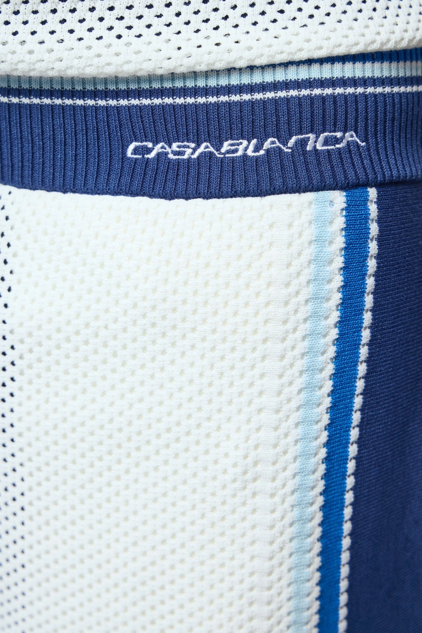 Striped Mesh Track Shorts