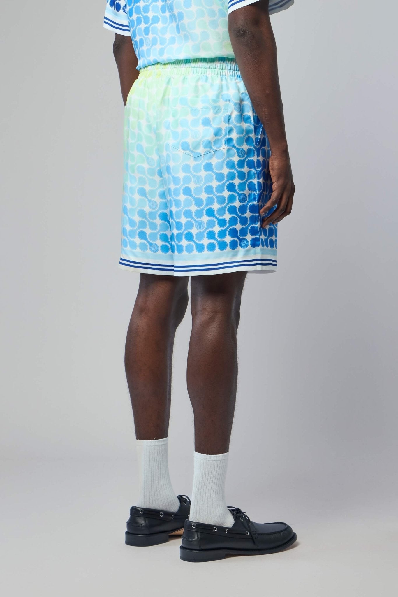 Tennis Tile Silk Shorts
