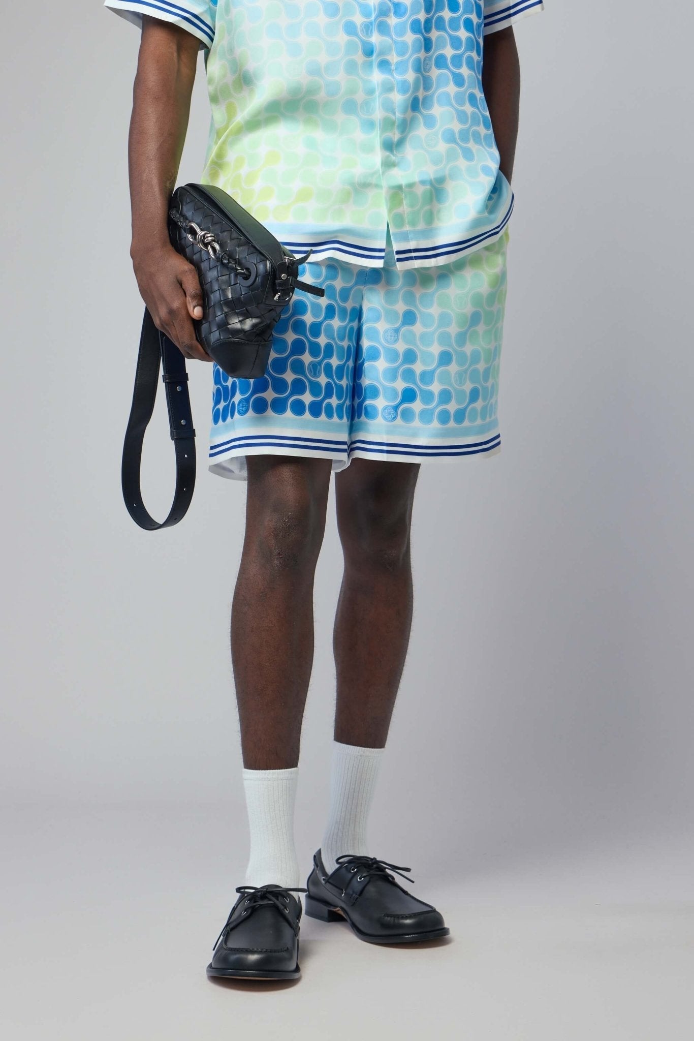 Tennis Tile Silk Shorts