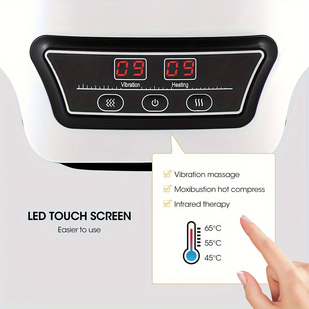 Rechargeable Knee Massager with Adjustable Temperature - White