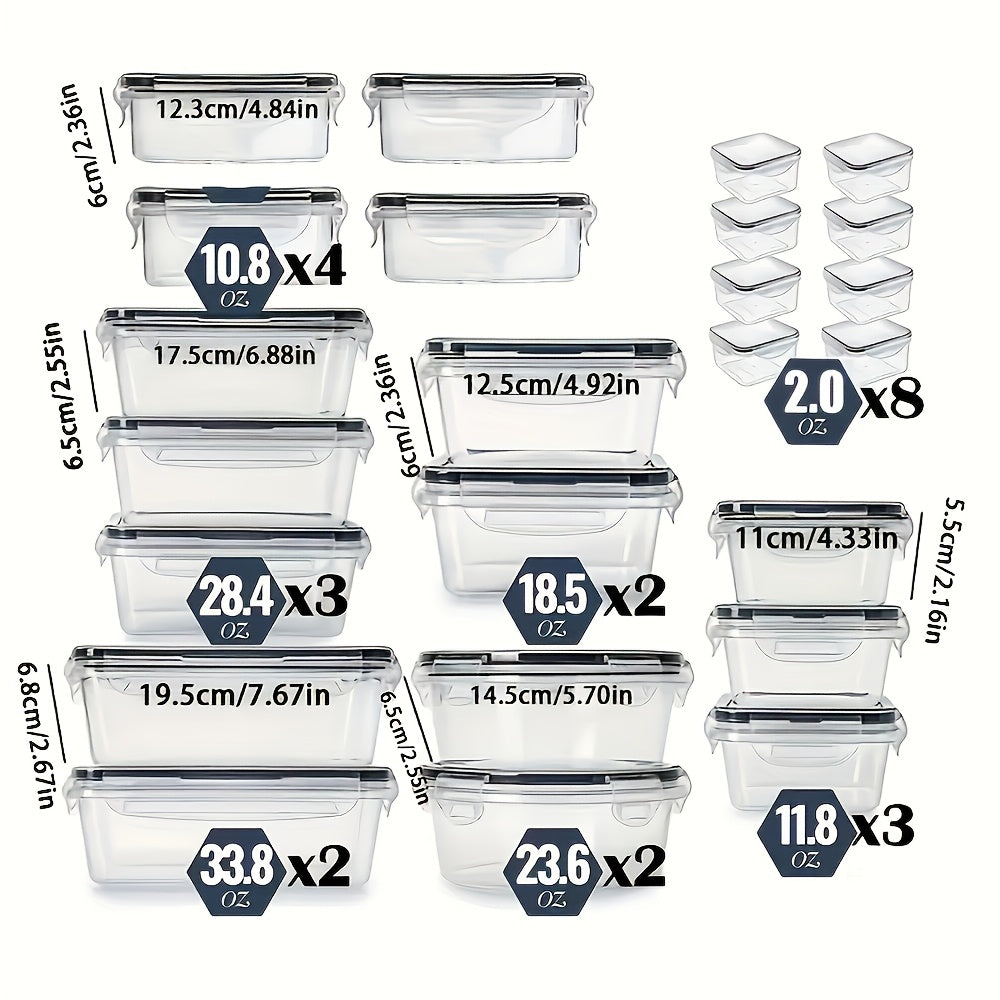 Plastic Salad Serving Containers Set (24-Piece)
