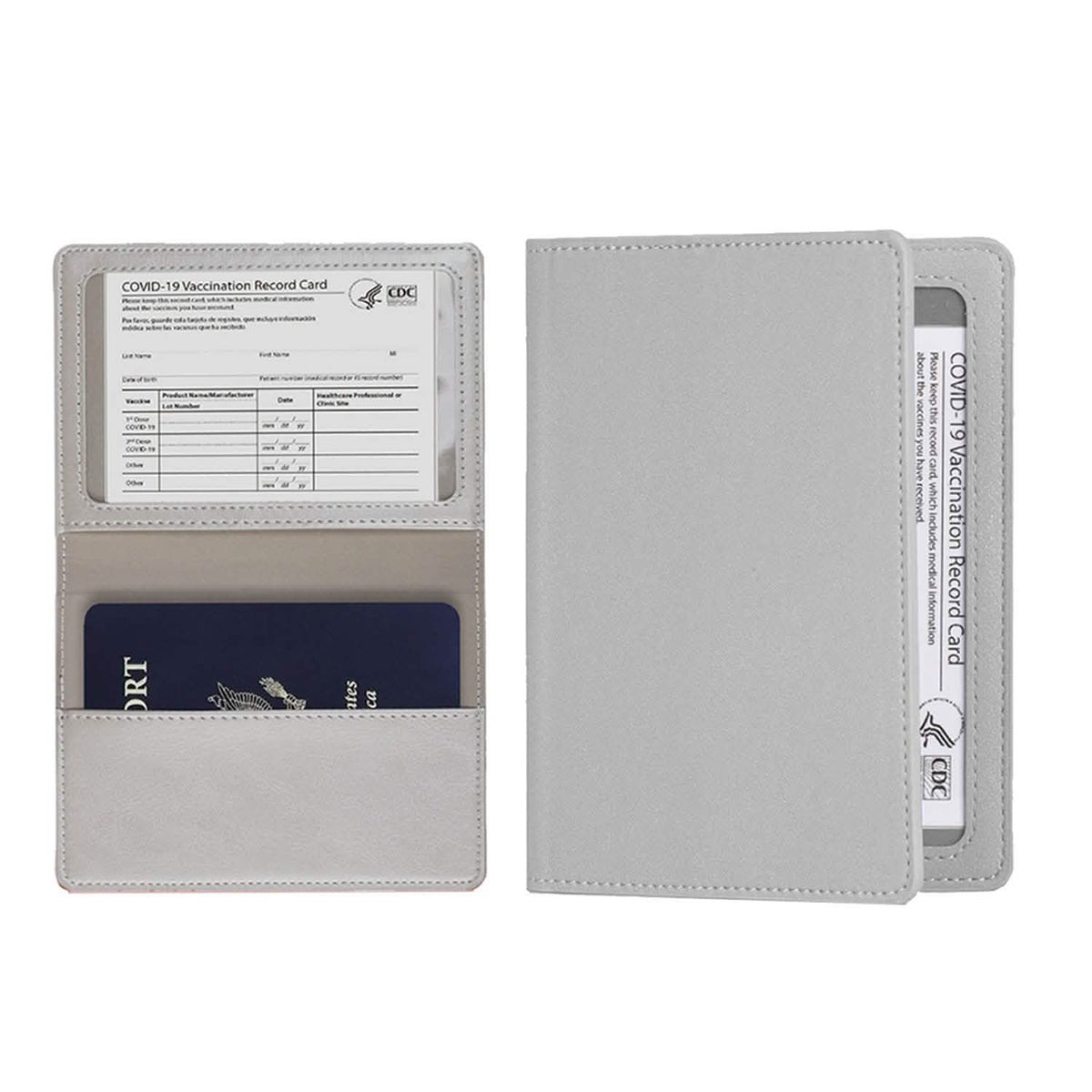 CDC Vaccination Card Holder And RFID Passport Organizer Holder