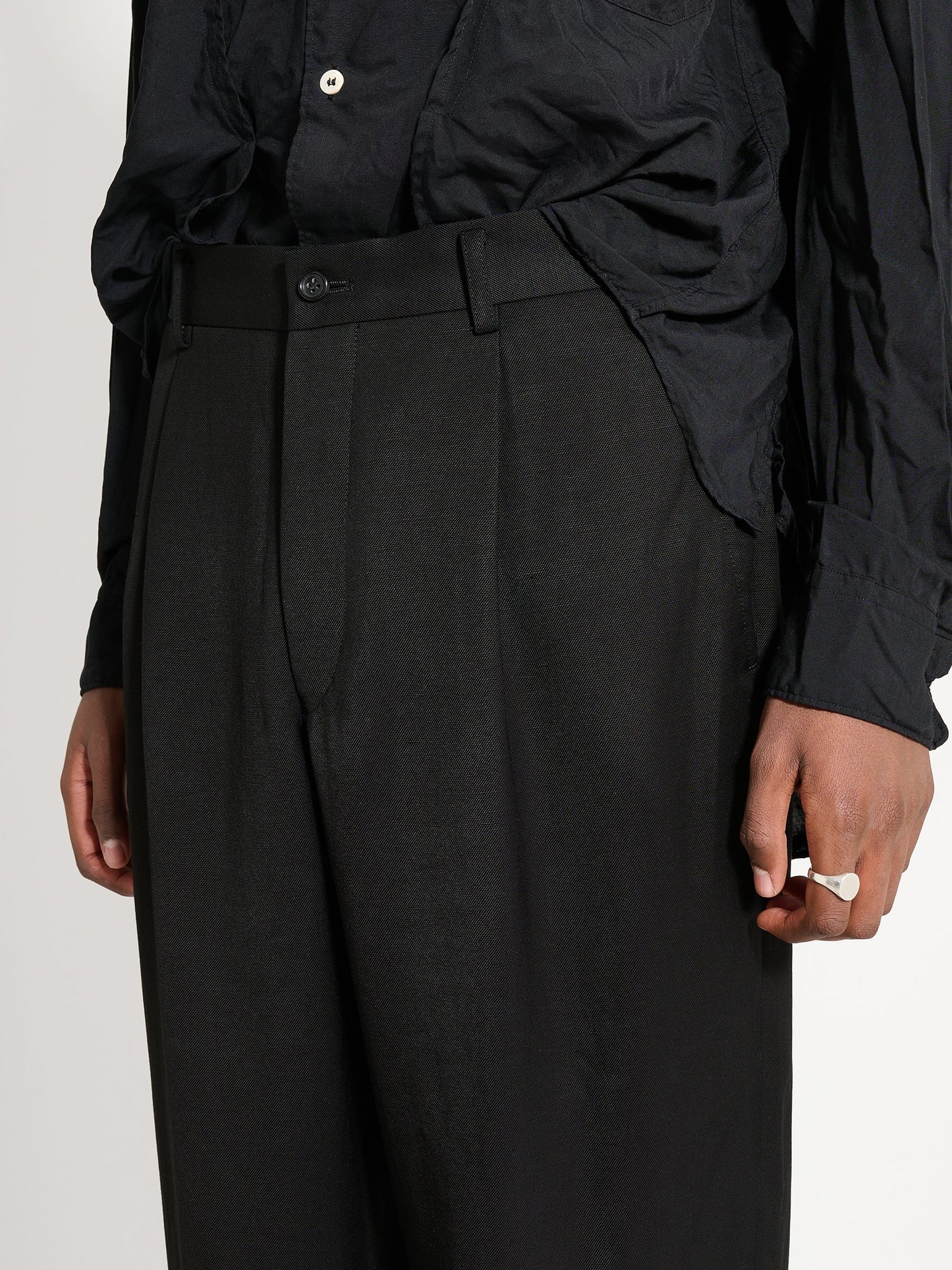 Comme des Garçons Homme Plus Rayon Linen Twill Pants Black