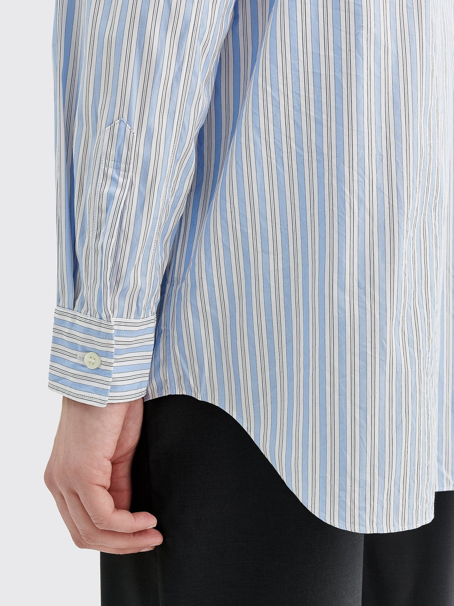 Comme des Garçons Play Small Heart LS Shirt Stripe Blue / White