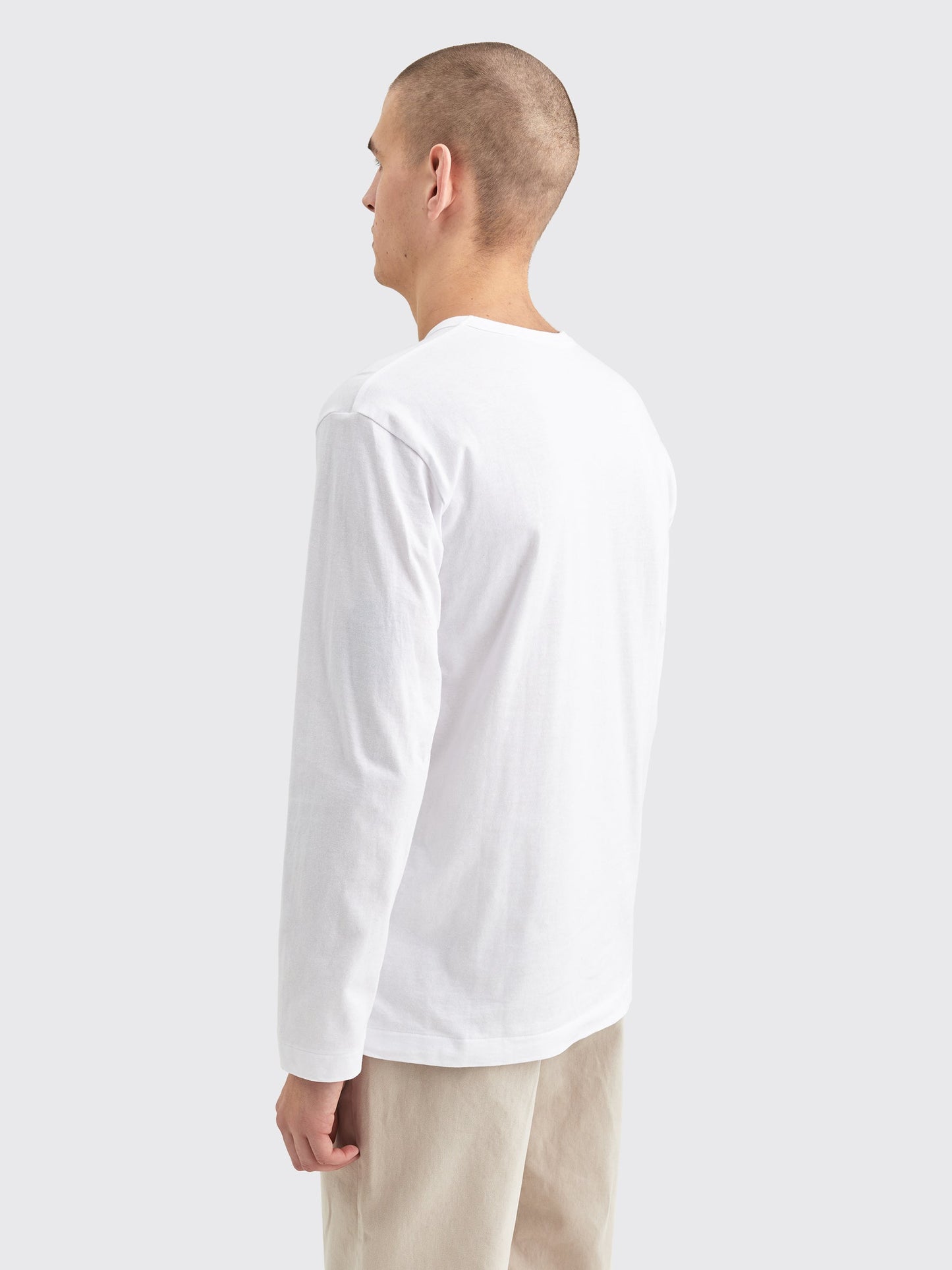 Comme des Garçons Play Small Heart LS T-shirt White Red
