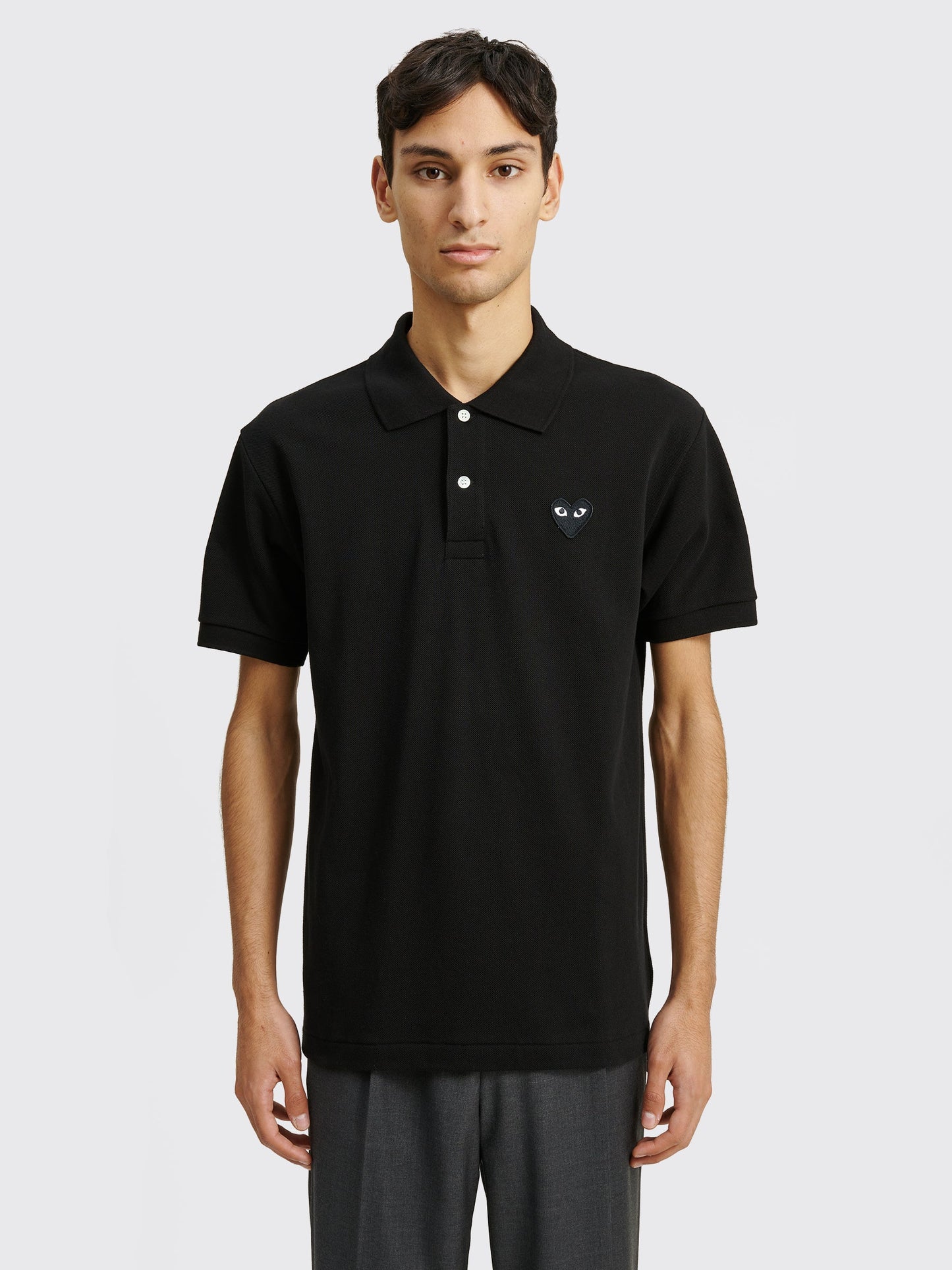 Comme des Garçons Play Small Heart Polo T-shirt Black / Black