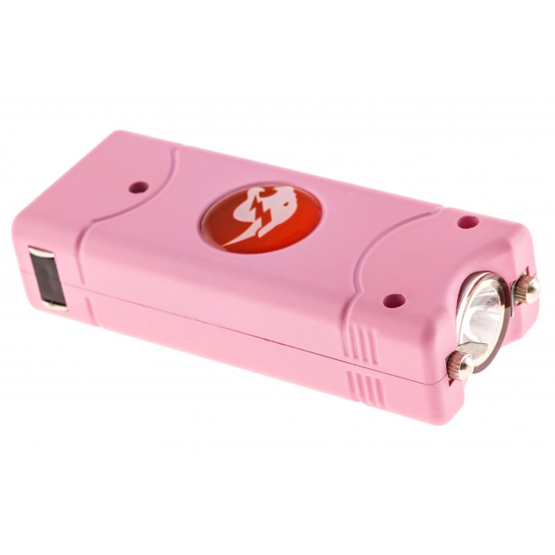 Pink MAX POWER Rechargeable Mini Stun Gun With LED Light