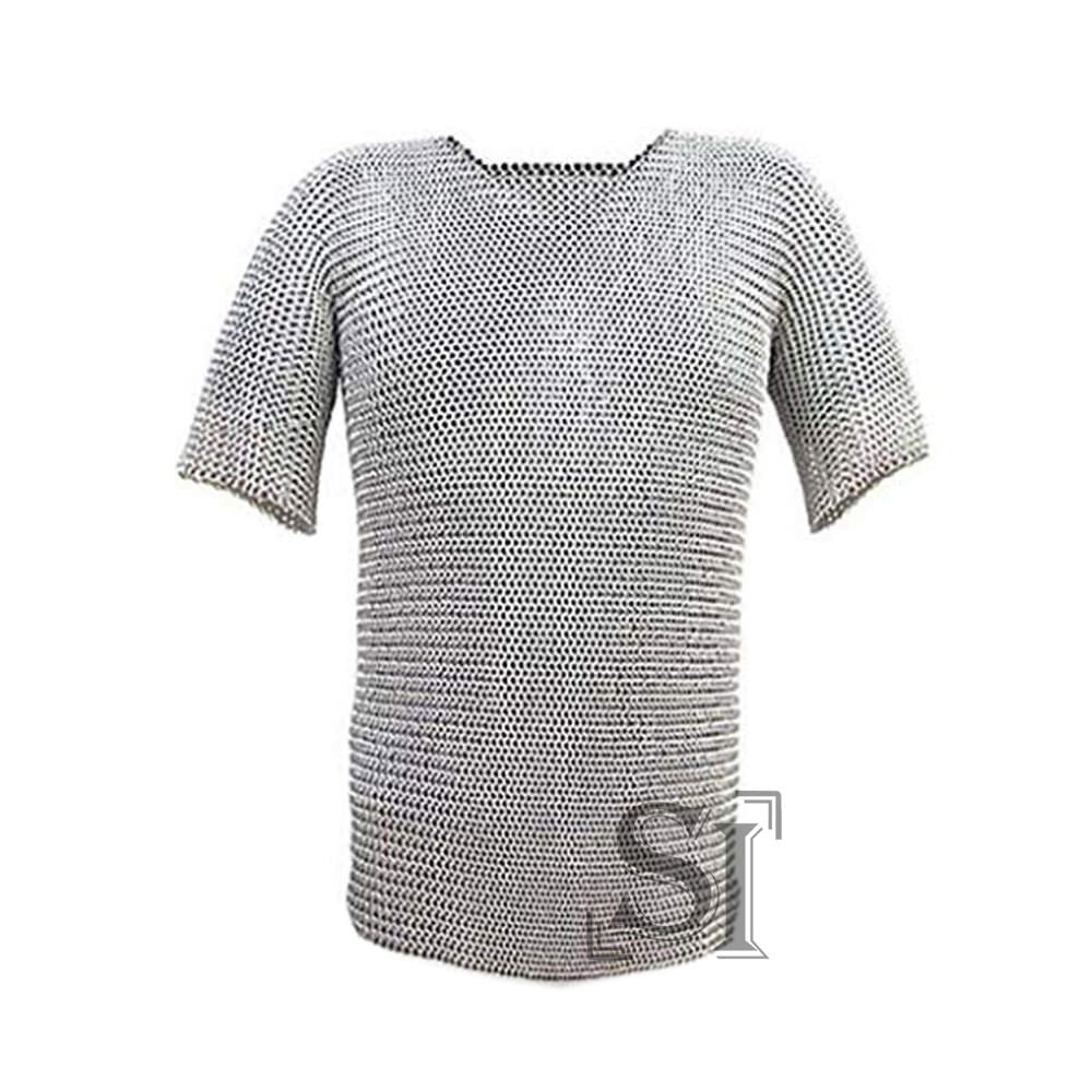 Butted Chainmail Replica Armor Long Shirt Haubergeon Size 5XL
