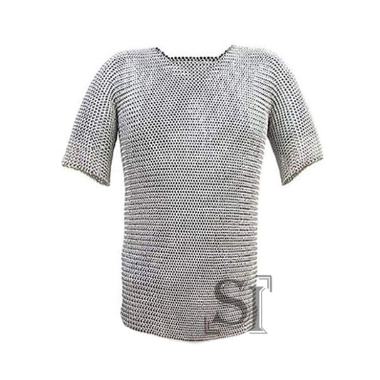 Butted Chainmail Replica Armor Long Shirt Haubergeon Size 3XL