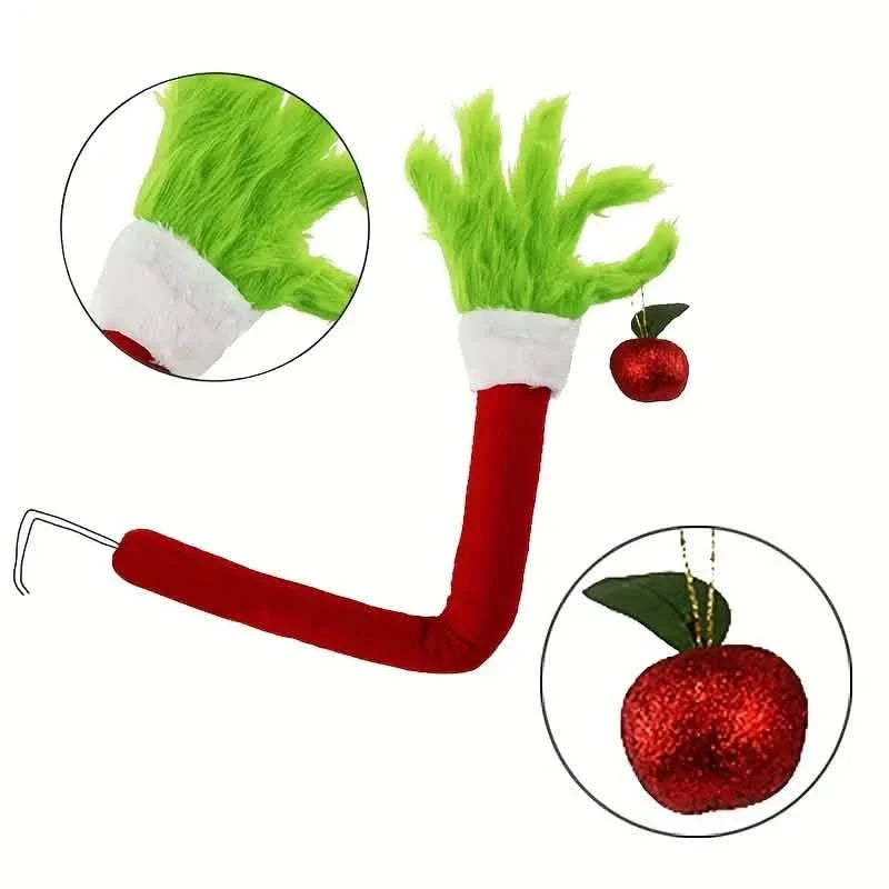 Christmas Poseable Bendable Grinch Furry Elf Decorations